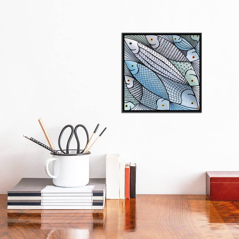 iCanvas "Fine Kettle Of Fish" by Lena Smirnova Framed Bed Bath